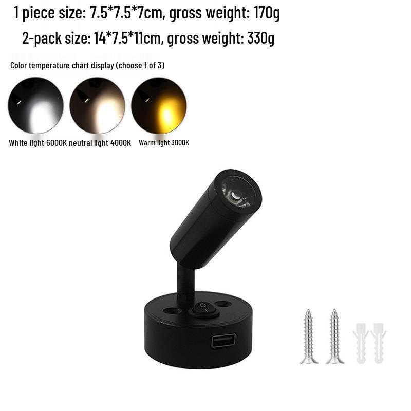 12V LED RV Reading Light with USB - Low Voltage Boat/Yacht Bedside Lamp 3W Cool Light 6000K
12V LED RV Reading Light with USB - Low Voltage Boat/Yacht Bedside Lamp 3W Cool Light 6000K