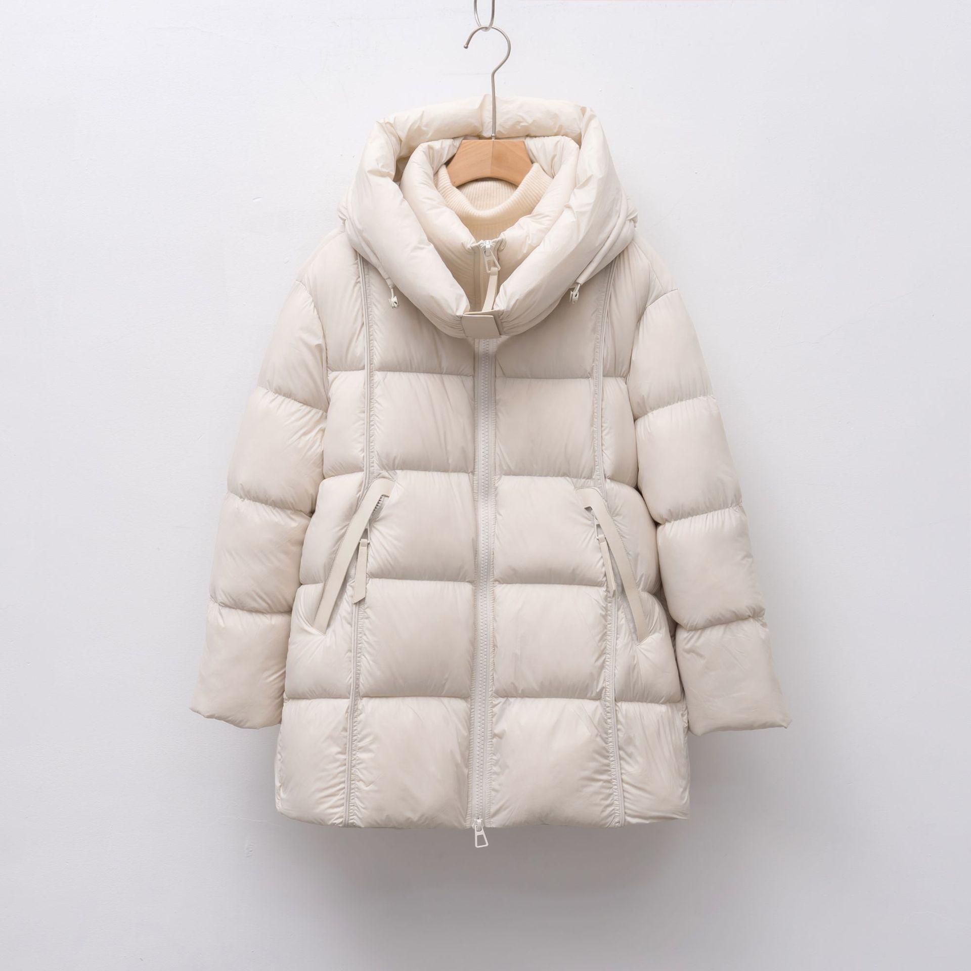 Women s Mid-Length Soft Hooded Goose Down Jacket - Simple Loose Fit Medium брудно-білий
Women s Mid-Length Soft Hooded Goose Down Jacket - Simple Loose Fit Medium брудно-білий