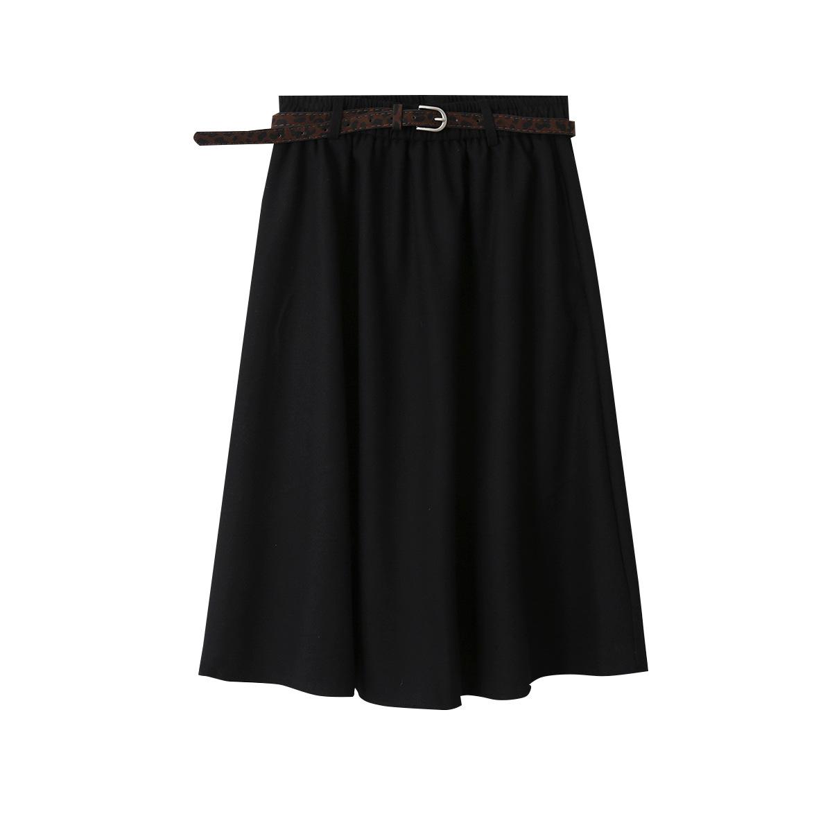 Ou Fan Black Fleece Wool A-line Midi Skirt - New Slimming Loose Style for Women One Size
Ou Fan Black Fleece Wool A-line Midi Skirt - New Slimming Loose Style for Women One Size