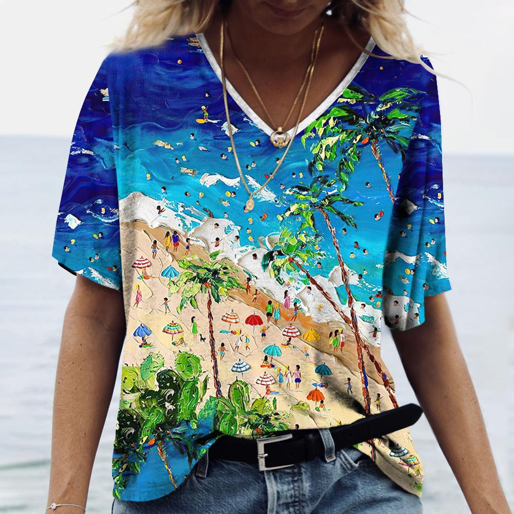 Hawaii Women s V-Neck T-Shirt Beach Vacation Style Summer Outdoor Casual Short Sleeve XL
Hawaii Women s V-Neck T-Shirt Beach Vacation Style Summer Outdoor Casual Short Sleeve XL
