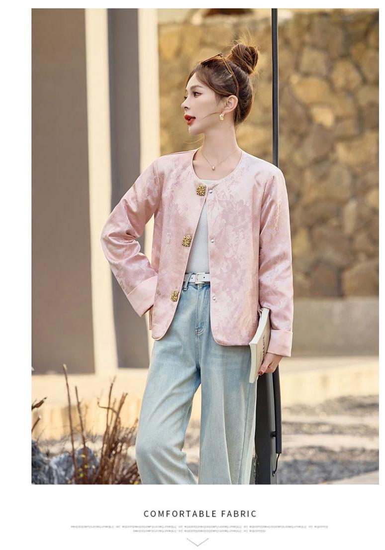 2026 Retro Pink Jacquard Women s Jacket - Spring New Arrival, Short Cardigan M (90-105 lbs) розовый
2026 Retro Pink Jacquard Women s Jacket - Spring New Arrival, Short Cardigan M (90-105 lbs) розовый