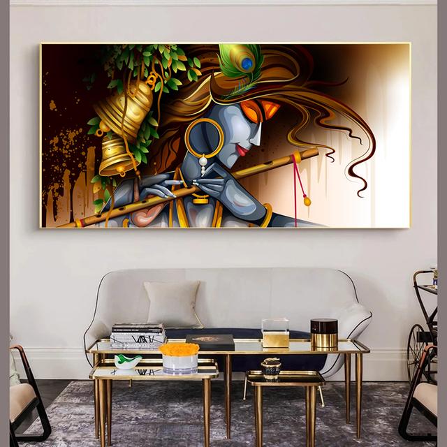 Премиум-картина на холсте в стиле ретро с изображением индуистского бога от Господа Кришны, постеры и настенное искусство в индуистском стиле для украшения гостиной 20*40cm No Frame
Премиум-картина на холсте в стиле ретро с изображением индуистского бога от Господа Кришны, постеры и настенное искусство в индуистском стиле для украшения гостиной 20*40cm No Frame