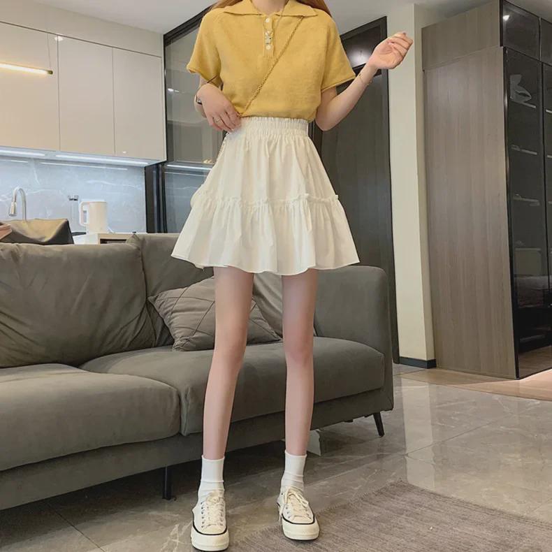 2024 Summer White Midi Skirt: Elastic Waist, Ruffle Edge, Fairy-Style, A-Line, Hip-Covering. XS
2024 Summer White Midi Skirt: Elastic Waist, Ruffle Edge, Fairy-Style, A-Line, Hip-Covering. XS