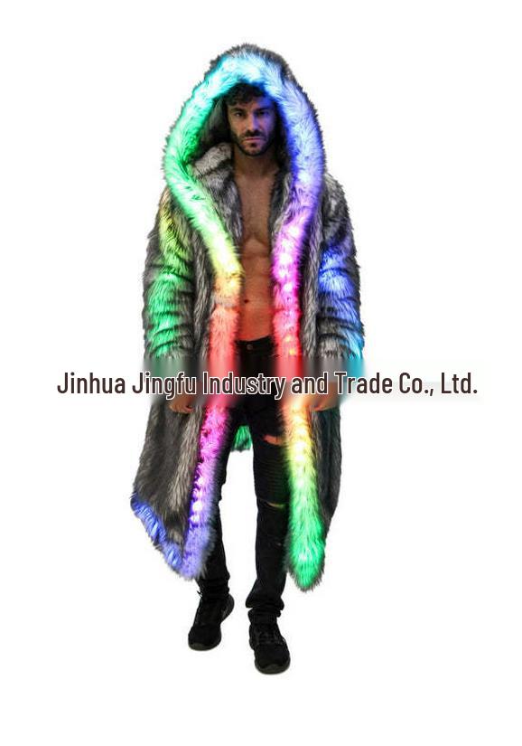 Men s European-American Cosplay Hooded LED Carnival Fur Coat for Music Festivals M
Men s European-American Cosplay Hooded LED Carnival Fur Coat for Music Festivals M