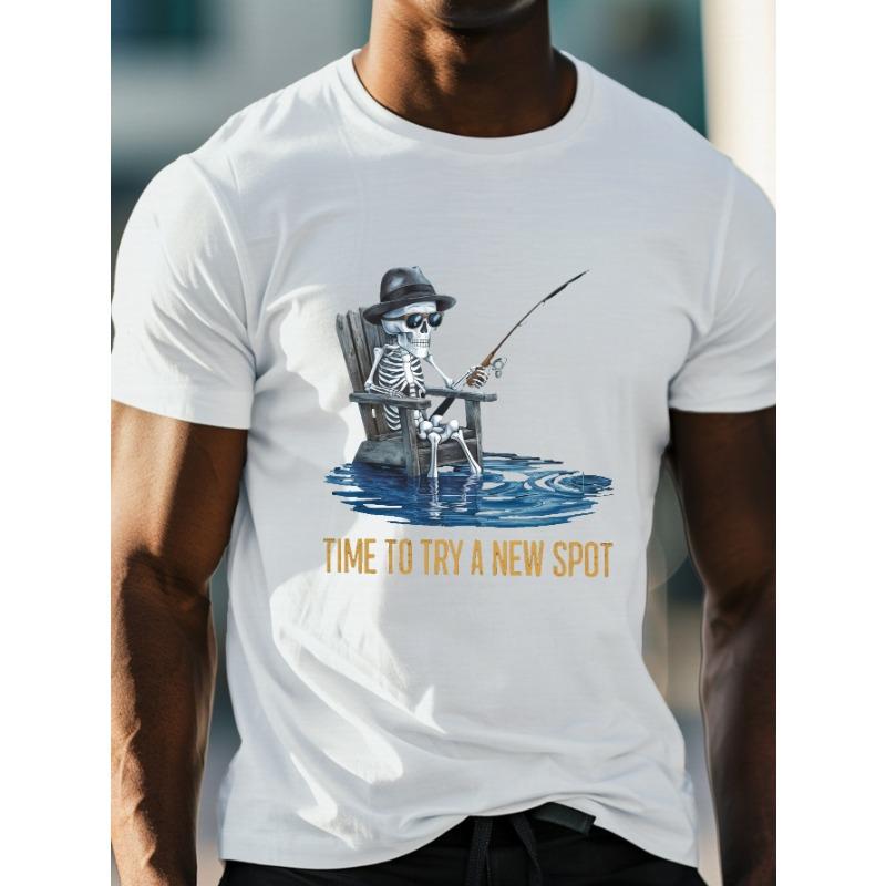 Plus Size Men s Summer T-Shirt | Skeleton Fishing Graphic Print Short Sleeve Tees Trend Casual Tops for Daily Life, Big & Tall Guys, PLUS SIZE 4XL
Plus Size Men s Summer T-Shirt | Skeleton Fishing Graphic Print Short Sleeve Tees Trend Casual Tops for Daily Life, Big & Tall Guys, PLUS SIZE 4XL