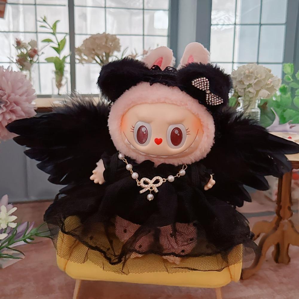 1 set Black Wings 17cm Labubu Doll Clothes Toy Accessories Cotton Doll s Clothes Children Gift чорний
1 set Black Wings 17cm Labubu Doll Clothes Toy Accessories Cotton Doll s Clothes Children Gift чорний