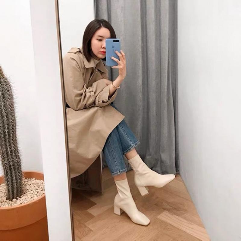 Fleece boots women s thick heel 2024 spring and autumn short boots medium heel Martin boots British style square head Internet celebrity elastic th 40
Fleece boots women s thick heel 2024 spring and autumn short boots medium heel Martin boots British style square head Internet celebrity elastic th 40