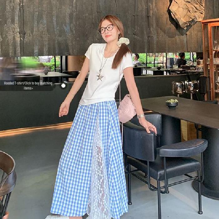 Petite Blue Plaid A-Line Midi Skirt with White Lace, Women s Summer 2026 Collection S
Petite Blue Plaid A-Line Midi Skirt with White Lace, Women s Summer 2026 Collection S