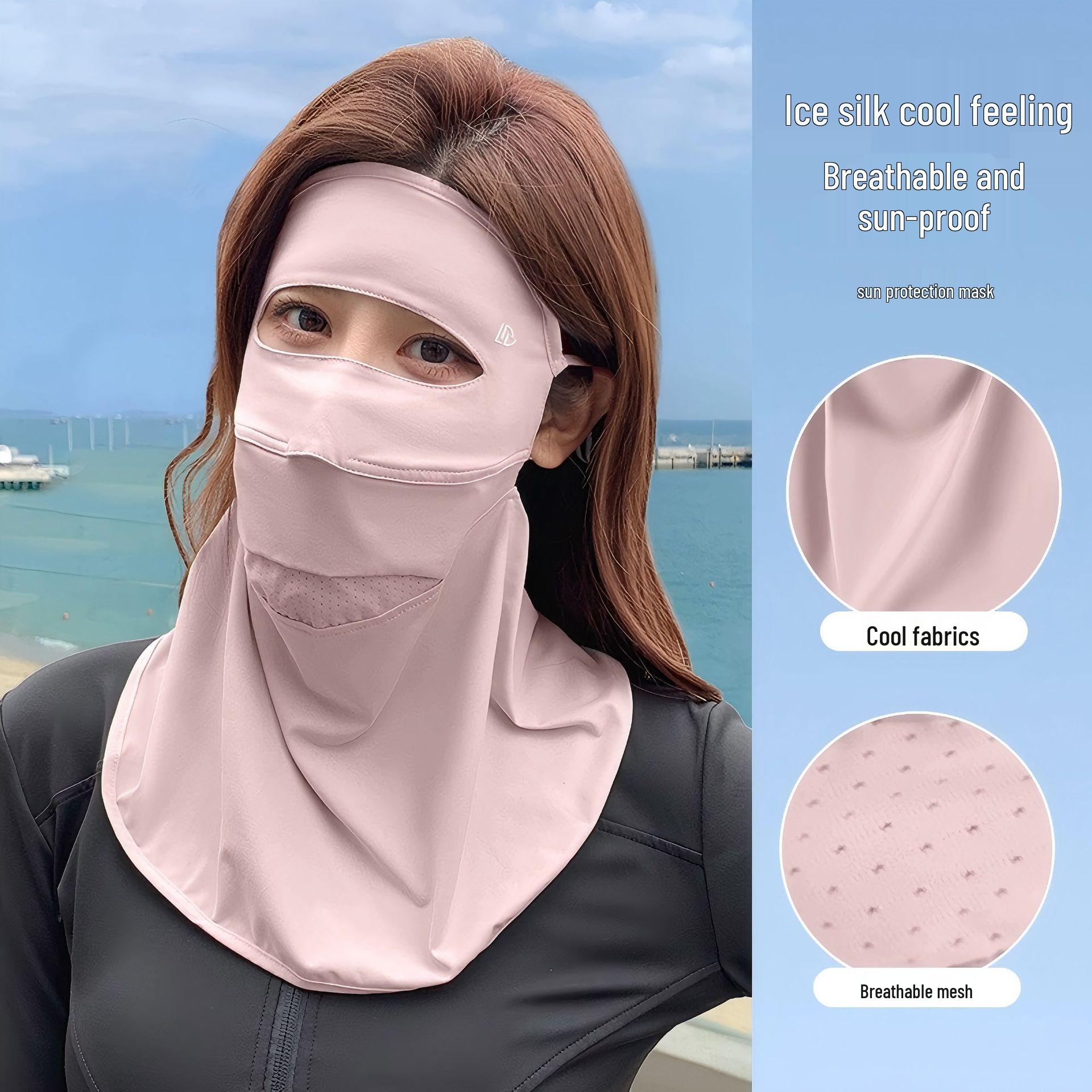 Женский летний фейскини: Велосипедная маска для лица с полной защитой от УФ-лучей и защитой шеи.
Женский летний фейскини: Велосипедная маска для лица с полной защитой от УФ-лучей и защитой шеи.