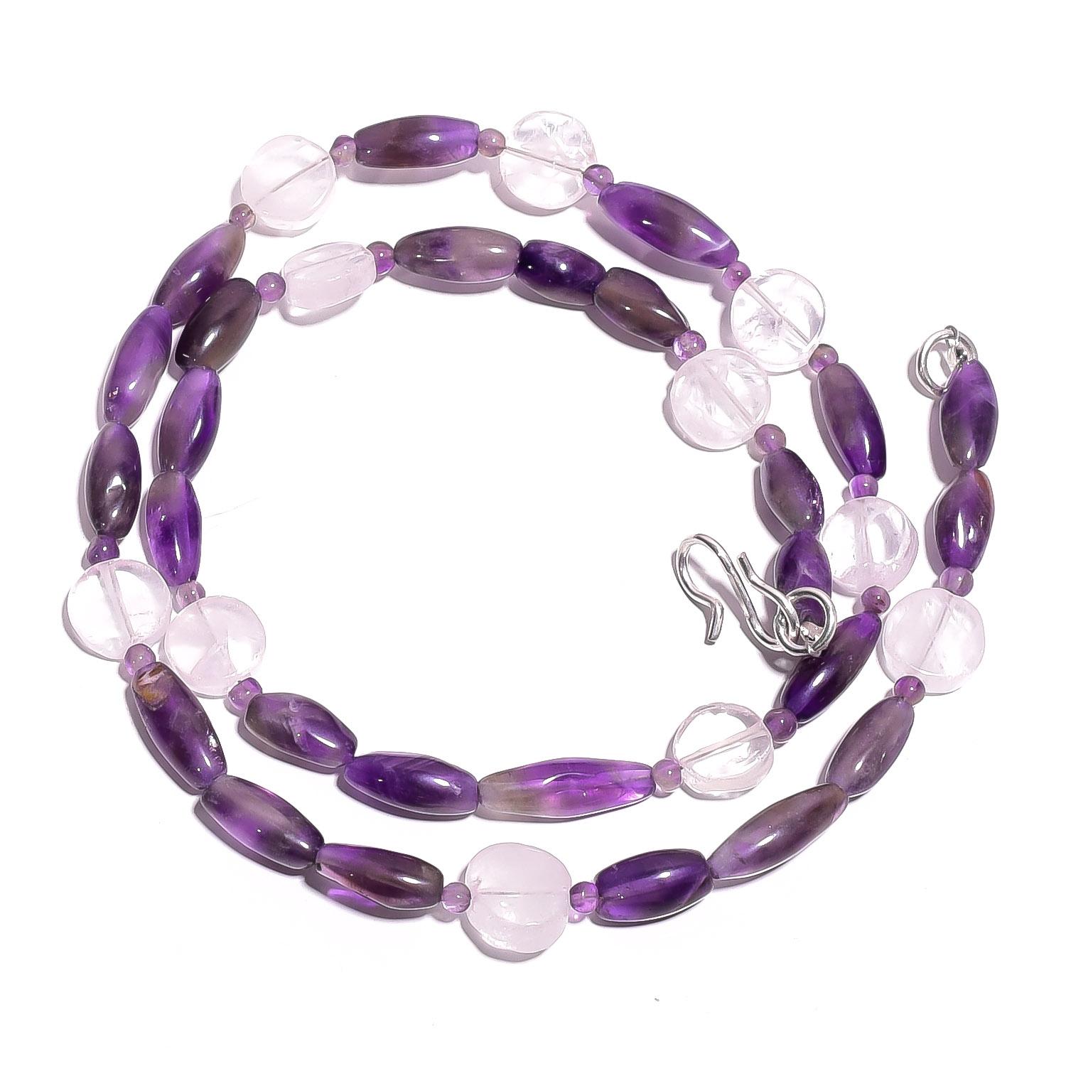 Natural Amethyst Rose Quartz Gemstone Mix Shape Smooth Beads Necklace 17 UB4030 UB-4030
Natural Amethyst Rose Quartz Gemstone Mix Shape Smooth Beads Necklace 17 UB4030 UB-4030