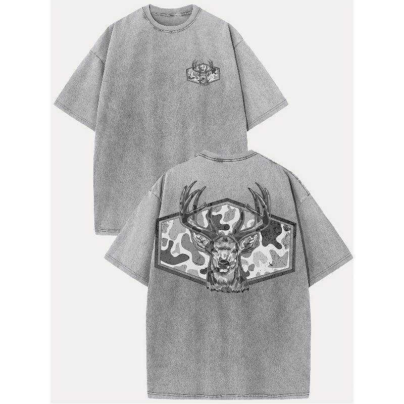 Camo Deer Head Graphic Cotton Retro Street Double-Sided Printed Pattern Men s Vintage Summer Clothing Drop Shoulder Sleeve Round Neck Top Short Sleeve S серый
Camo Deer Head Graphic Cotton Retro Street Double-Sided Printed Pattern Men s Vintage Summer Clothing Drop Shoulder Sleeve Round Neck Top Short Sleeve S серый
