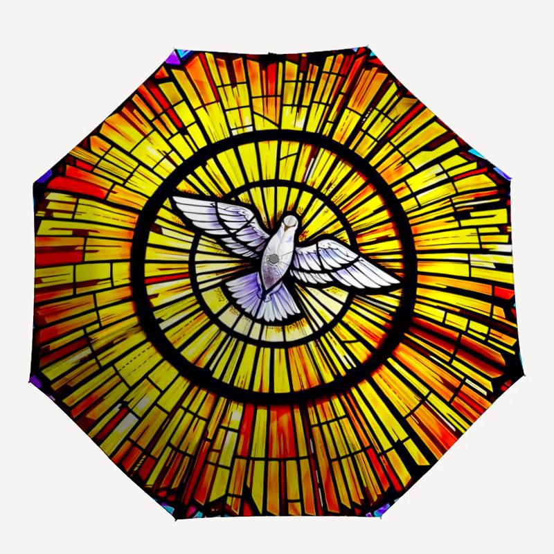 1pc Stained Glass Dove Automatic Folding Umbrella - Portable Collapsible 8-Rib Umbrella for All Seasons yy251119212
1pc Stained Glass Dove Automatic Folding Umbrella - Portable Collapsible 8-Rib Umbrella for All Seasons yy251119212