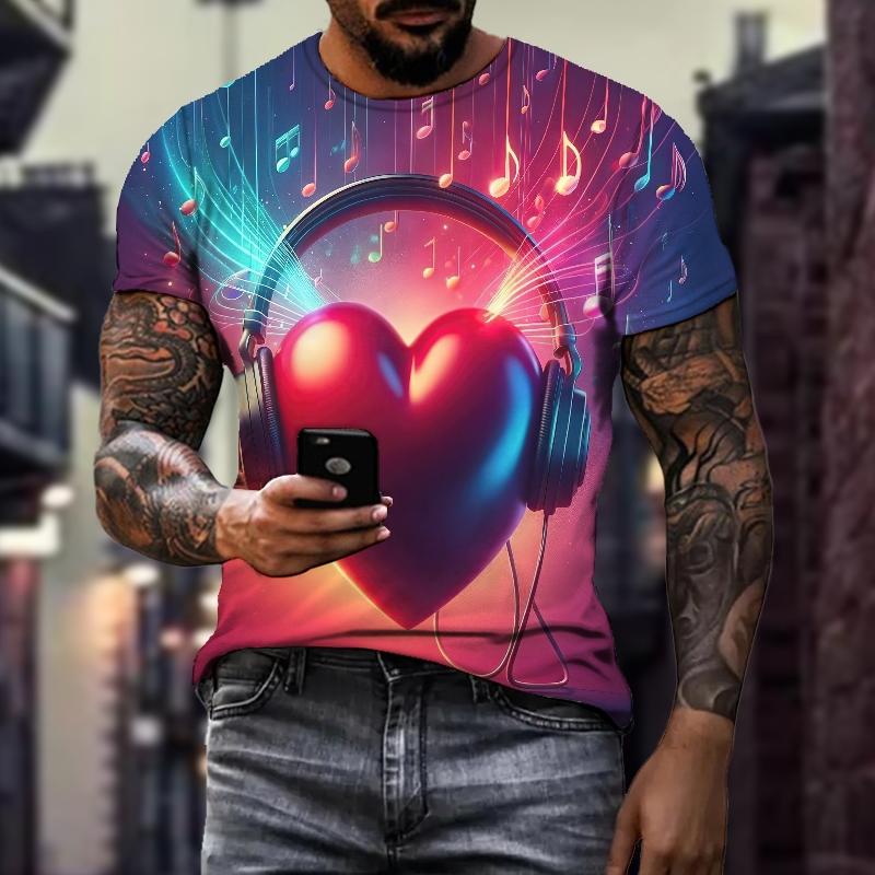 Men s Summer Casual T-shirts 3D Printed Music Short Sleeved Street Fashion Oversized T-shirts 4XL
Men s Summer Casual T-shirts 3D Printed Music Short Sleeved Street Fashion Oversized T-shirts 4XL