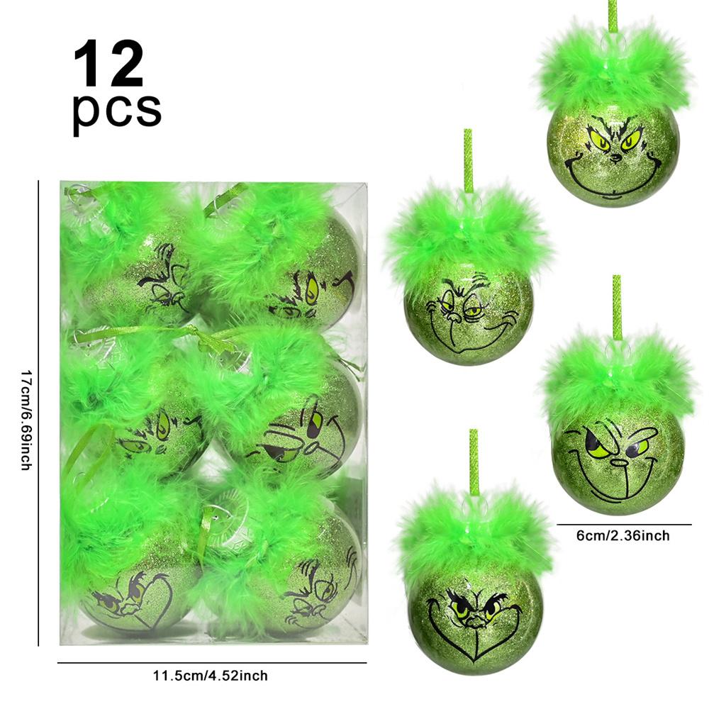 12pcs Cute Green Elf Christmas Tree Ornaments Xmas Balls with Fuzzy Hair Christmas Decor
12pcs Cute Green Elf Christmas Tree Ornaments Xmas Balls with Fuzzy Hair Christmas Decor