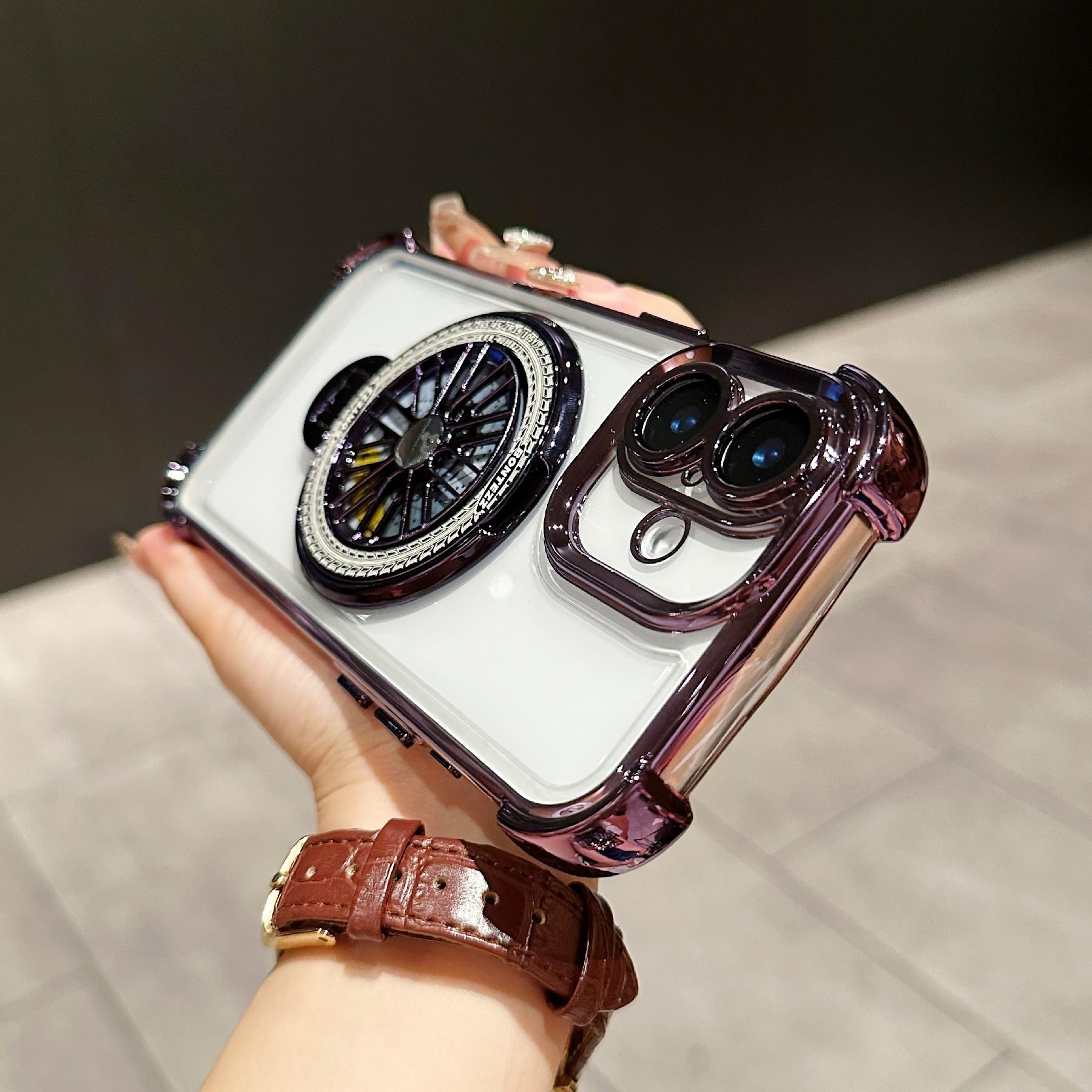 For iPhone 16 Magnetic Case Rotating Fidget Spinner Kickstand PC+TPU Airbag Mobile Cover Titanium Grey
For iPhone 16 Magnetic Case Rotating Fidget Spinner Kickstand PC+TPU Airbag Mobile Cover Titanium Grey