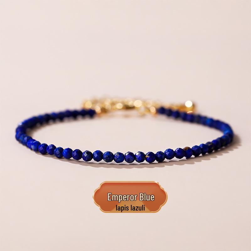 Imperial Blue Lapis Lazuli 3mm Crystal Bracelet - Elegant & Refined Design 13cm-17cm Adjustable
Imperial Blue Lapis Lazuli 3mm Crystal Bracelet - Elegant & Refined Design 13cm-17cm Adjustable