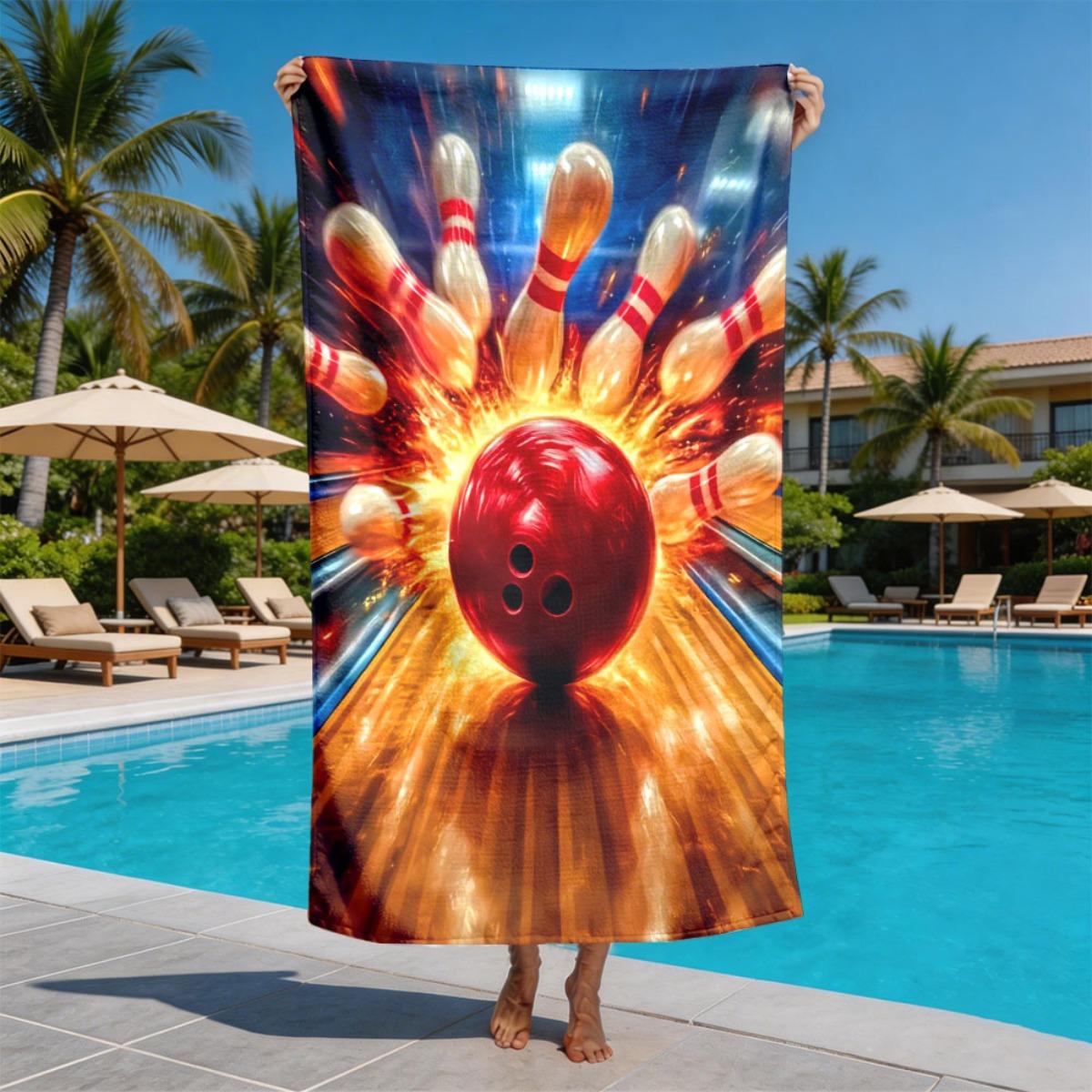 Dynamic Bowling Theme polyester microfiber beach towel is highly absorbent, suitable for swimming and beach outings W30*H60(CM)
Dynamic Bowling Theme polyester microfiber beach towel is highly absorbent, suitable for swimming and beach outings W30*H60(CM)