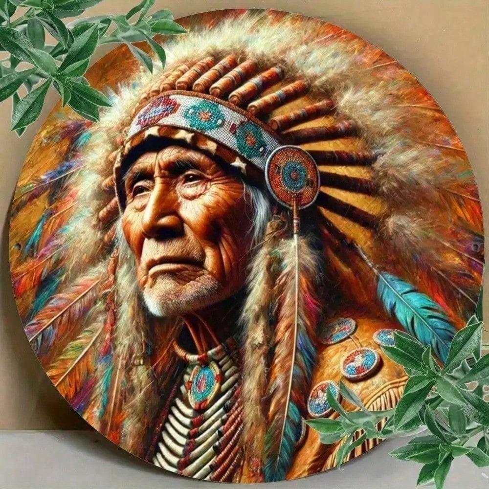 Vintage Metal Sign 8 Inch Native American Chief Retro Tin Poster Wall Art for Home Bar Man Cave різнокольоровий
Vintage Metal Sign 8 Inch Native American Chief Retro Tin Poster Wall Art for Home Bar Man Cave різнокольоровий