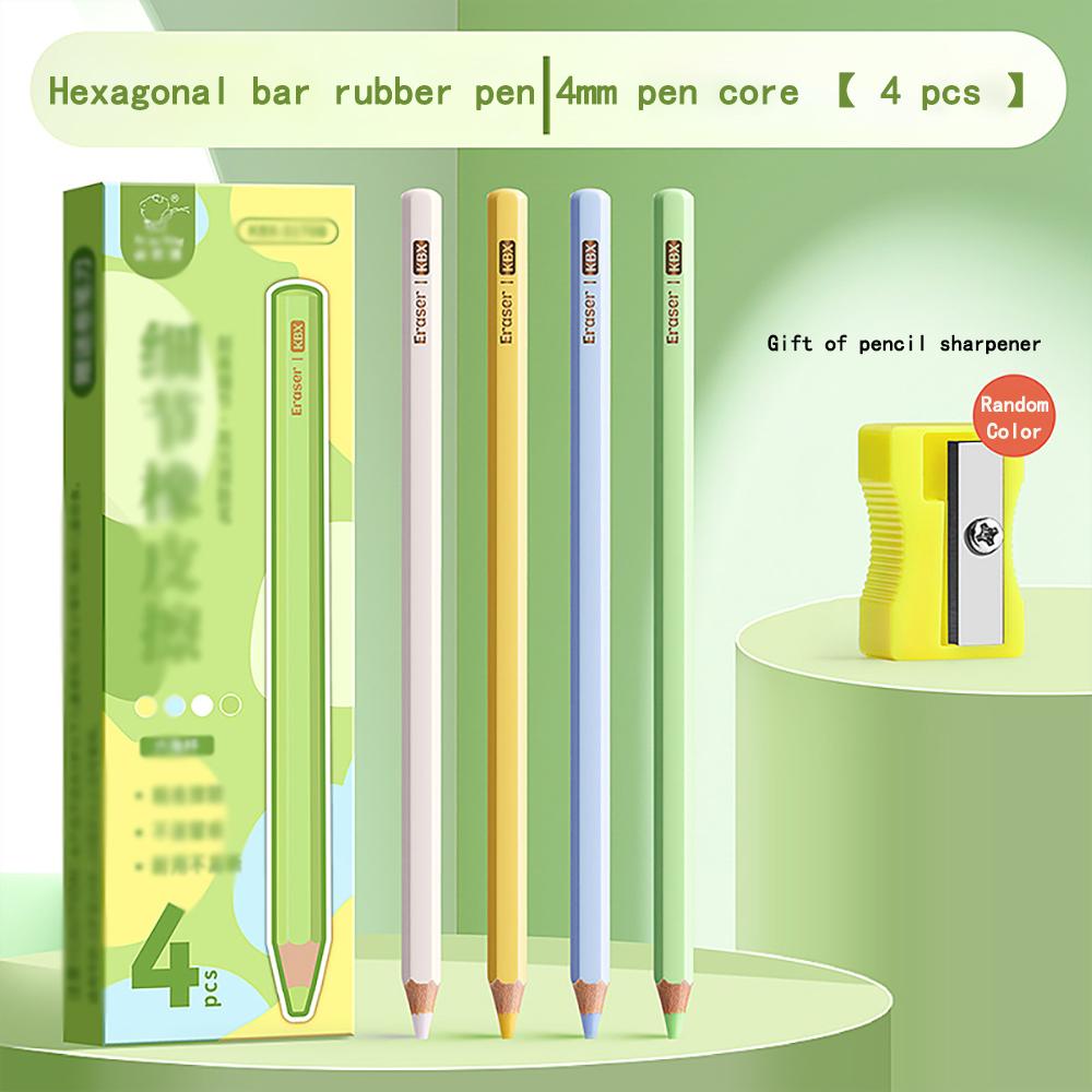 4 pcs Pencil style eraser for detailed wiping of art student sketches without leaving any marks, 4MM hexagonal bar eraser
4 pcs Pencil style eraser for detailed wiping of art student sketches without leaving any marks, 4MM hexagonal bar eraser