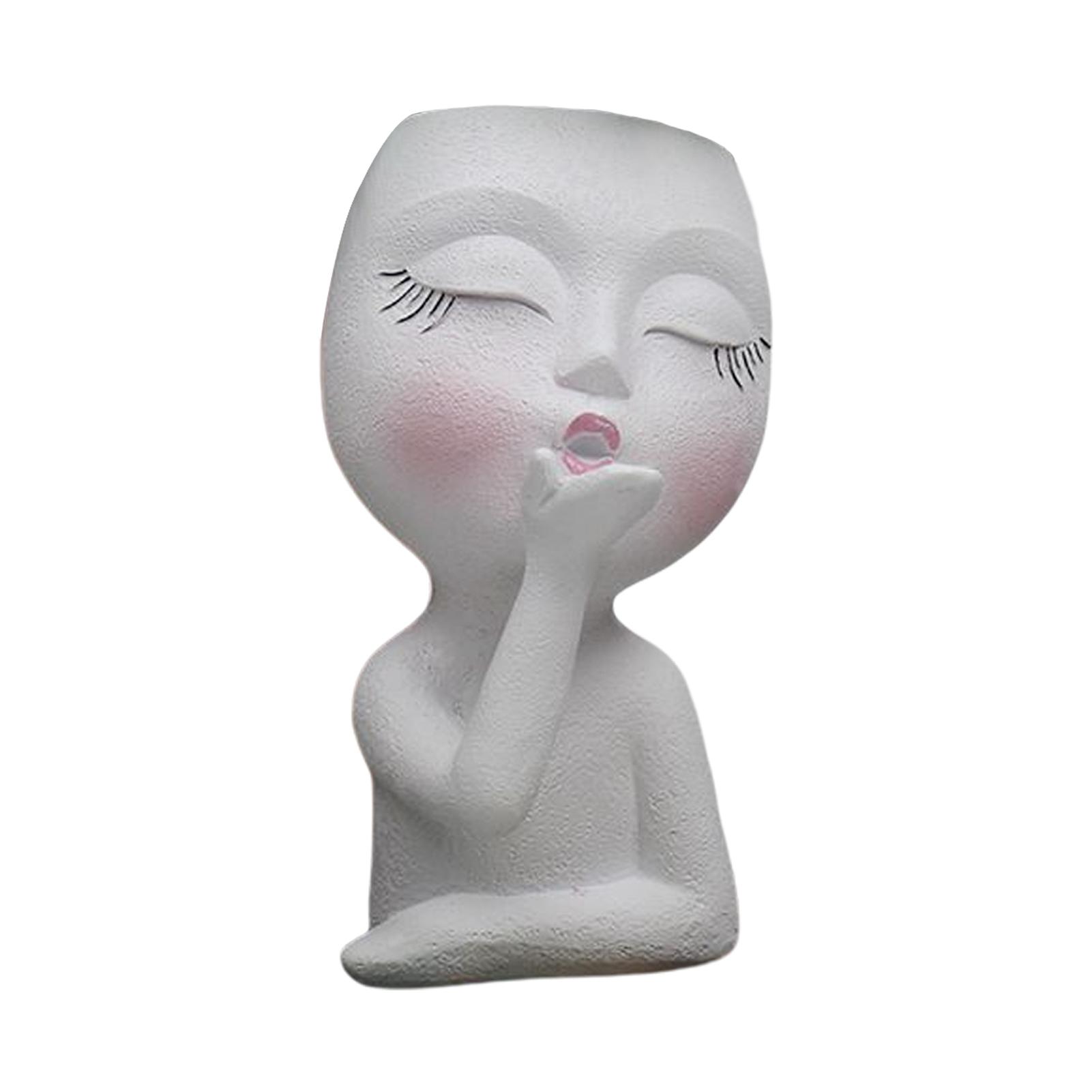 Sculpture Flower Pot Resin Portrait Flying Kiss Flower Pot Planter Pot Closed Eye Flower Pot
Sculpture Flower Pot Resin Portrait Flying Kiss Flower Pot Planter Pot Closed Eye Flower Pot