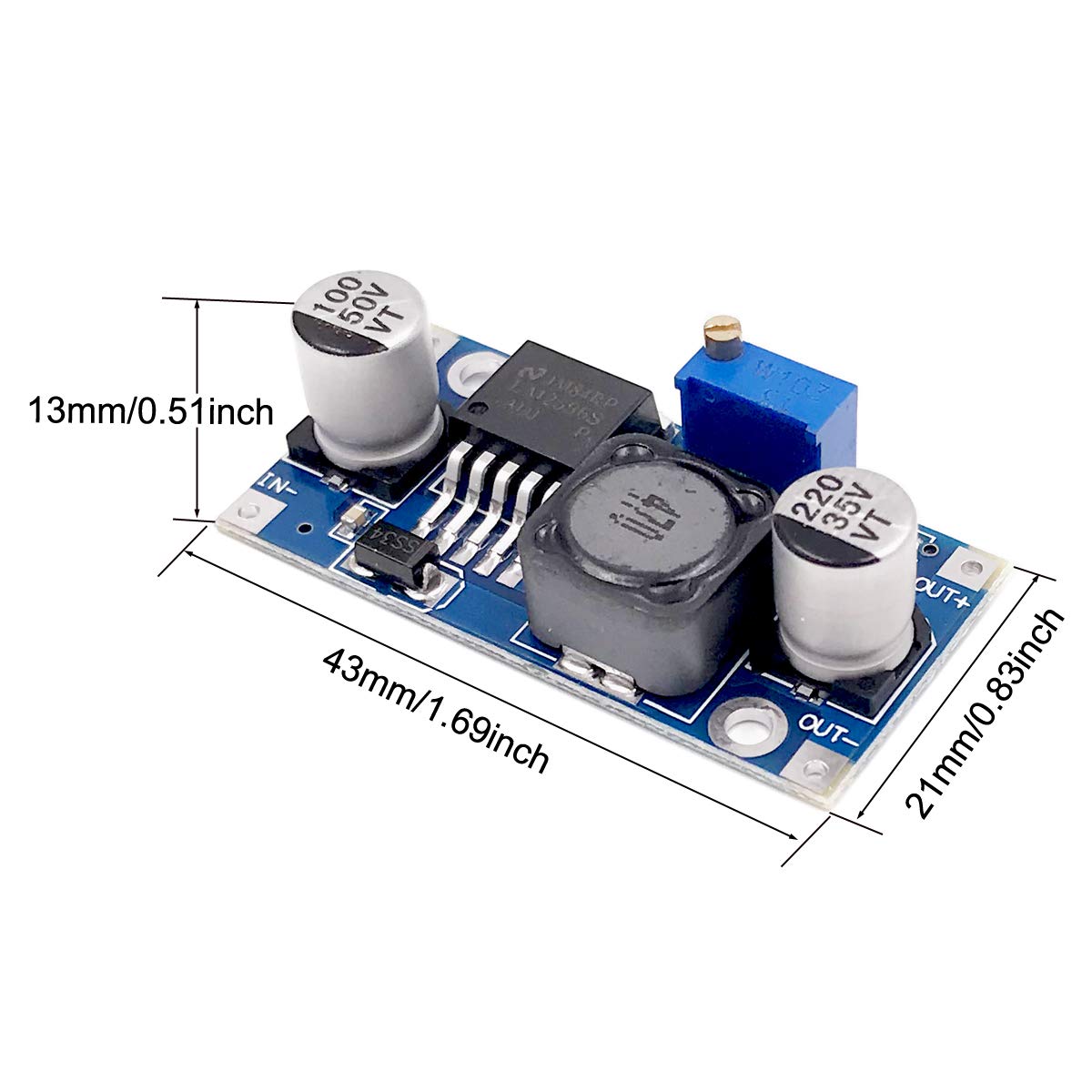 LM2596 LM2596S DC-DC Знижувальний Регулятор Напруги Змінний Вхід 3.0-40В Вихід 1.5-35В Регульований Бак-Перетворювач Електронна Напруга 
LM2596 LM2596S DC-DC Знижувальний Регулятор Напруги Змінний Вхід 3.0-40В Вихід 1.5-35В Регульований Бак-Перетворювач Електронна Напруга