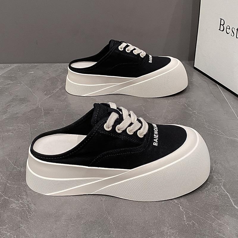 European Station Simple canvas bag head drag 2025 autumn new one-pedal height increase versatile casual half slippers women 35
European Station Simple canvas bag head drag 2025 autumn new one-pedal height increase versatile casual half slippers women 35