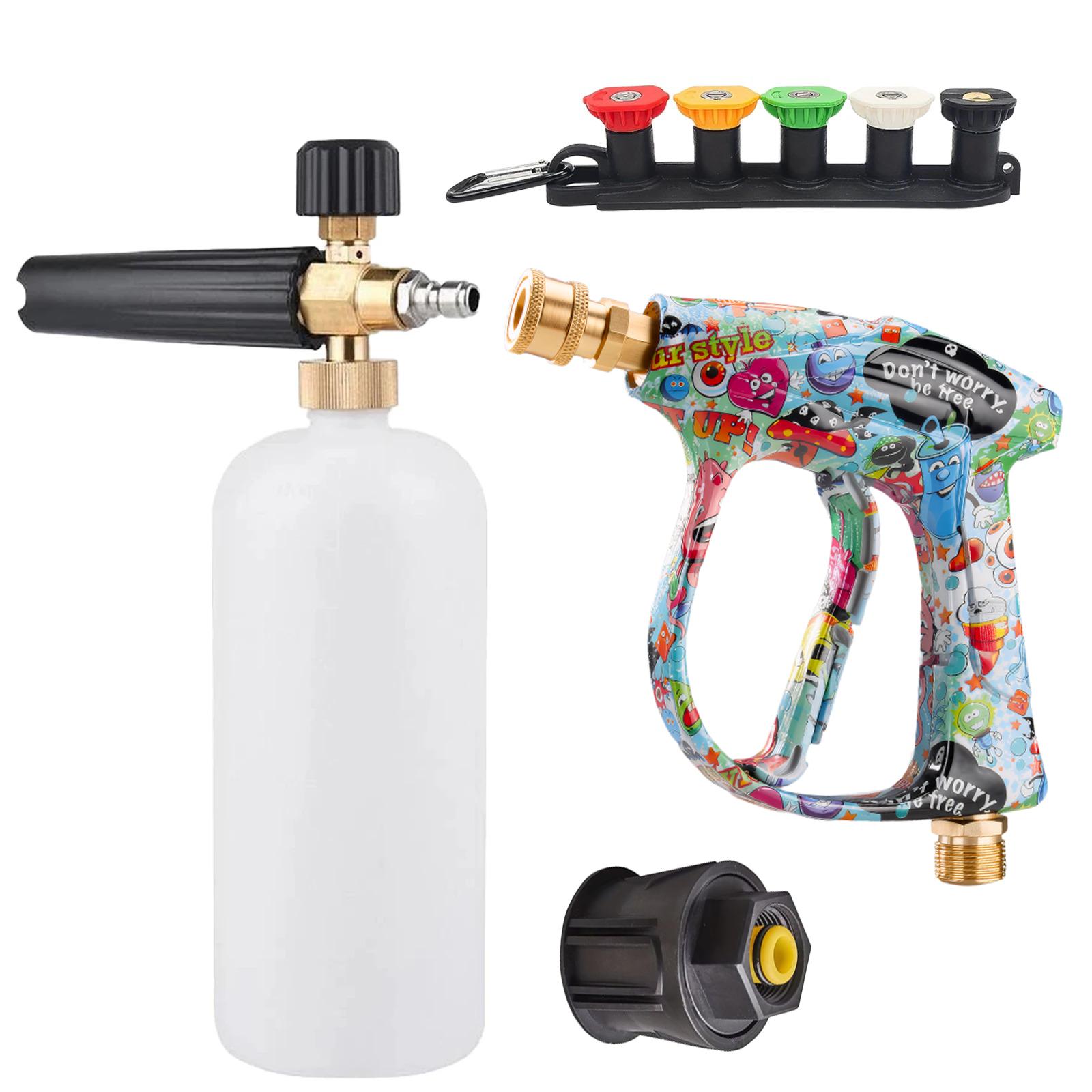Thickened Solid Brass Connector PA Foam Cannon, Adjustable Multi-Angle Spray, Leak-Proof High Foam Sprayer for Car Washing
Thickened Solid Brass Connector PA Foam Cannon, Adjustable Multi-Angle Spray, Leak-Proof High Foam Sprayer for Car Washing