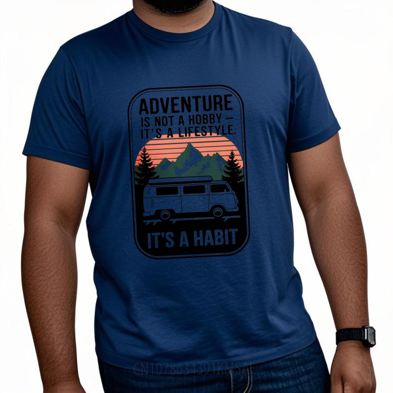 Cotton Summer For Men T Shirt Adventure Is Not A Hobby Its A Habit Short Sleeve Relaxed Fit Oneck Tshirt Brand Teeshirt as the picture4535 темно-синього кольору
Cotton Summer For Men T Shirt Adventure Is Not A Hobby Its A Habit Short Sleeve Relaxed Fit Oneck Tshirt Brand Teeshirt as the picture4535 темно-синього кольору