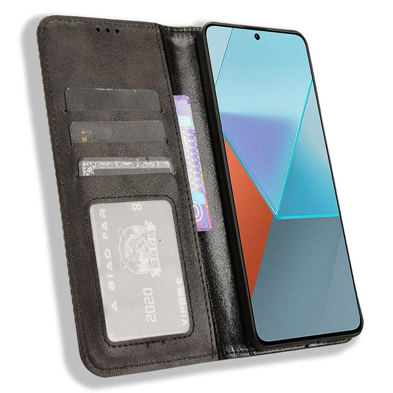 For Xiaomi Redmi Note 13 Pro 5G/Poco X6 5G Phone Case Wallet Retro PU Leather Cell Phone Cover Black
For Xiaomi Redmi Note 13 Pro 5G/Poco X6 5G Phone Case Wallet Retro PU Leather Cell Phone Cover Black