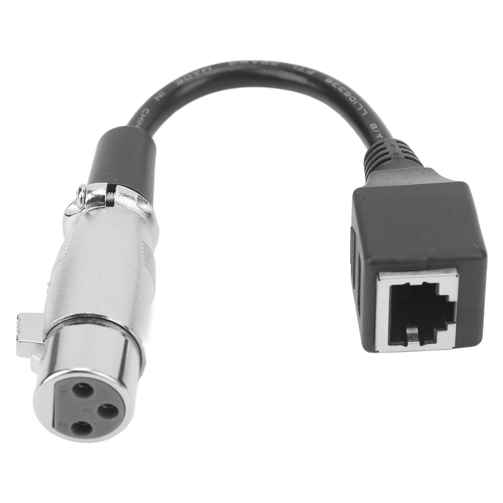 RJ45 to XLR Adapter Cable Female to Female Plug and Play LED Controller Converter Cord 5.9in
RJ45 to XLR Adapter Cable Female to Female Plug and Play LED Controller Converter Cord 5.9in