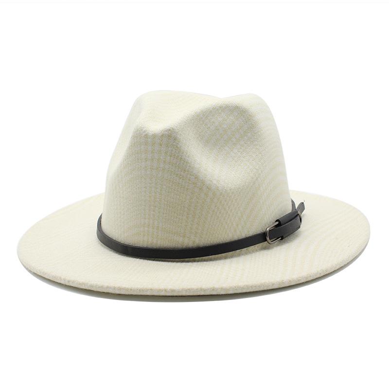 Plaid Wool Jazz Top Hat Men And Women Couple Hat Flat Brim Big Eave Hat Felt Hat M(56-58cm) молоко, білий колір
Plaid Wool Jazz Top Hat Men And Women Couple Hat Flat Brim Big Eave Hat Felt Hat M(56-58cm) молоко, білий колір