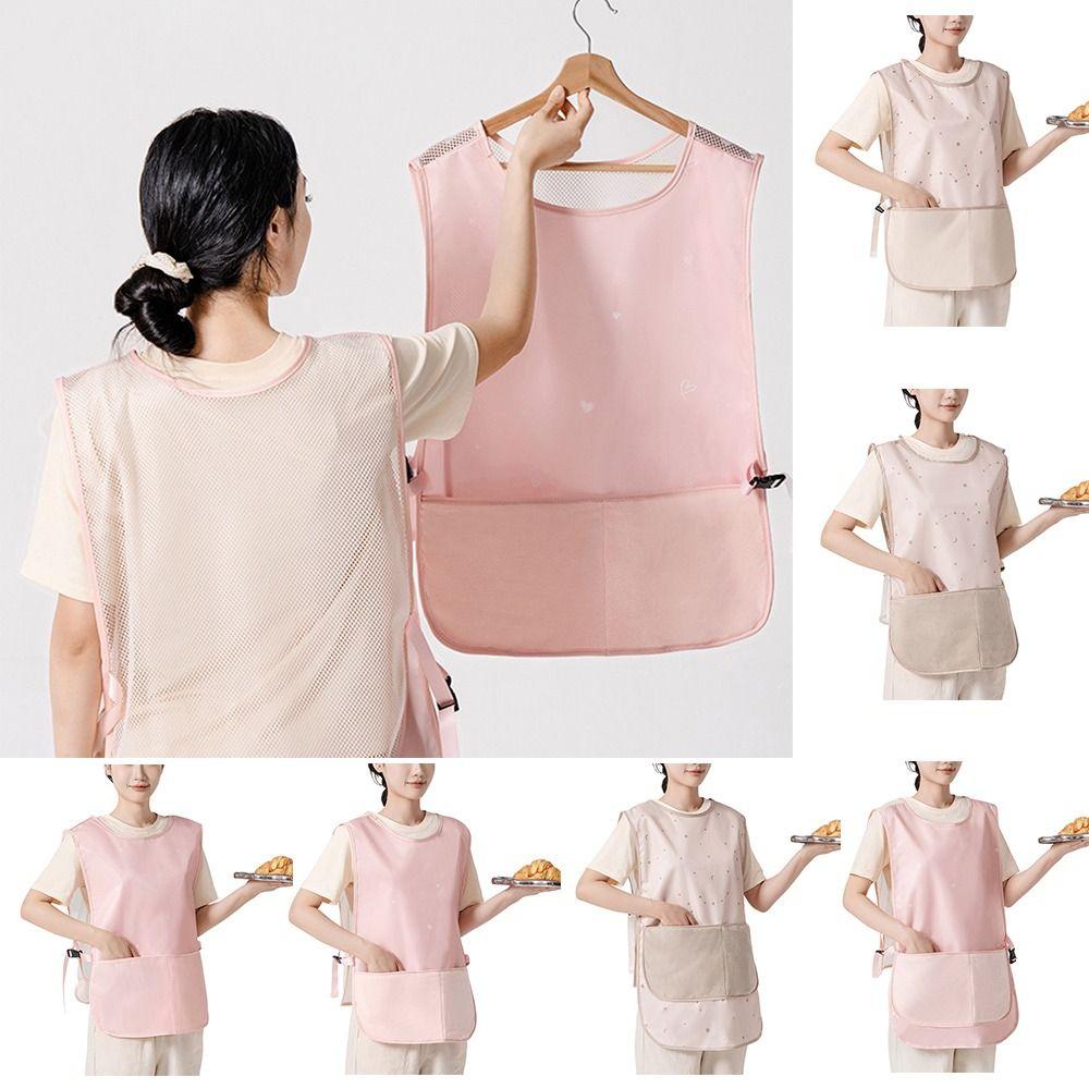 Vest Style Sleeveless Apron Wipeable Hands Coffee House Uniform for Cooks and Servers Pink-Without hand wipe
Vest Style Sleeveless Apron Wipeable Hands Coffee House Uniform for Cooks and Servers Pink-Without hand wipe