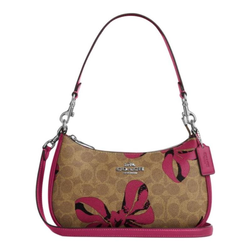 COACH Teri 24 printed logo coated canvas armpit shoulder bag medium size unisex couple model brown коричневий
COACH Teri 24 printed logo coated canvas armpit shoulder bag medium size unisex couple model brown коричневий