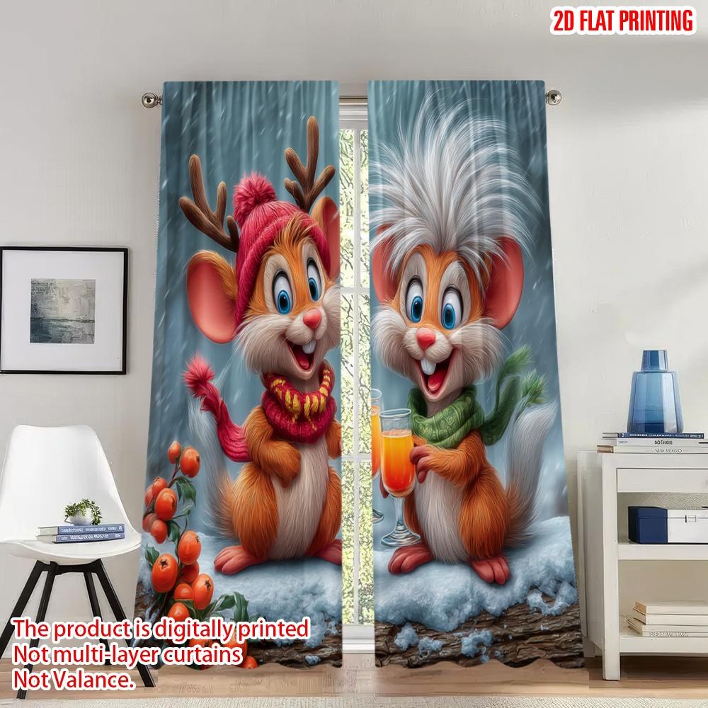 Set Of 2 Flat Printing Merry Christmas Party Curtains Cute Animals Festive Drinks Digital Printed Polyester Drapes Curtain Made W100*H70(CM)-Rod Pocket&1PCS
Set Of 2 Flat Printing Merry Christmas Party Curtains Cute Animals Festive Drinks Digital Printed Polyester Drapes Curtain Made W100*H70(CM)-Rod Pocket&1PCS