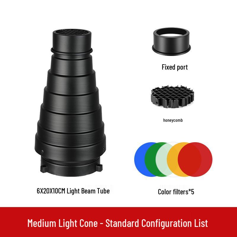 Piggy Nose Spotting Snoot with Honeycomb Filters for Bowens Mount Studio Lights
Piggy Nose Spotting Snoot with Honeycomb Filters for Bowens Mount Studio Lights