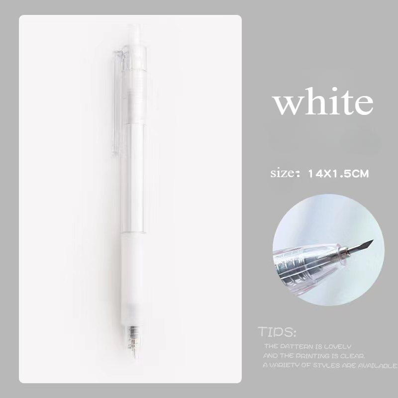 Нож для художественных работ с нажимным механизмом Ins Высококачественный простой нож для резки бумаги Нож для резьбы Открытый конверт Курьерский нож белый
Нож для художественных работ с нажимным механизмом Ins Высококачественный простой нож для резки бумаги Нож для резьбы Открытый конверт Курьерский нож белый