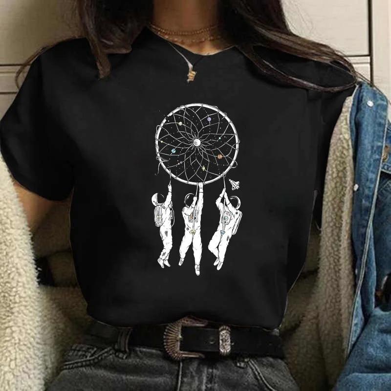 Casual Shortsleeved Fashion Womens Tshirt New Street Style Astronaut Harajuku Print Womens Round Neck Aesthetic Clothing S
Casual Shortsleeved Fashion Womens Tshirt New Street Style Astronaut Harajuku Print Womens Round Neck Aesthetic Clothing S