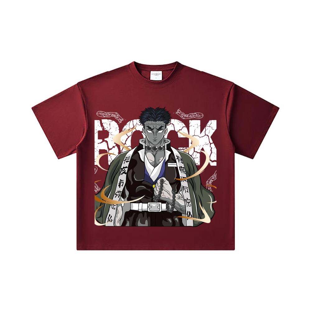 260 GSM Double Yarn 32 Count 100% Cotton Demon Slayer V112 Gyomei Print Unisex Heavy Cotton T Shirt 2XL вина червоного кольору
260 GSM Double Yarn 32 Count 100% Cotton Demon Slayer V112 Gyomei Print Unisex Heavy Cotton T Shirt 2XL вина червоного кольору