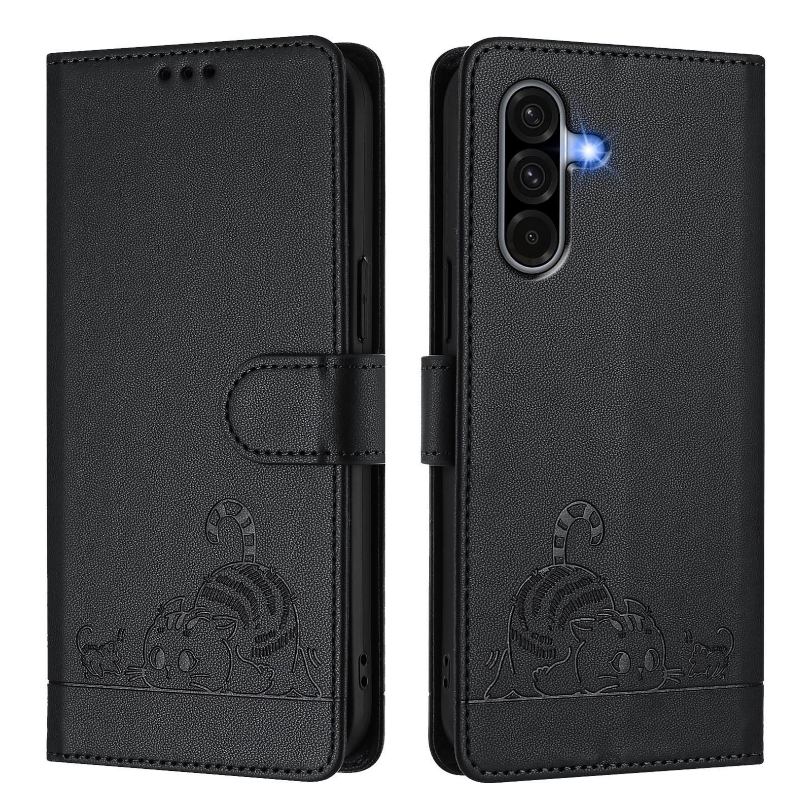 For Samsung Galaxy A16 4G/Galaxy A16 5G Case with Strap RFID Blocking Leather Wallet Phone Cover Cat Mouse Pattern Dark Green
For Samsung Galaxy A16 4G/Galaxy A16 5G Case with Strap RFID Blocking Leather Wallet Phone Cover Cat Mouse Pattern Dark Green
