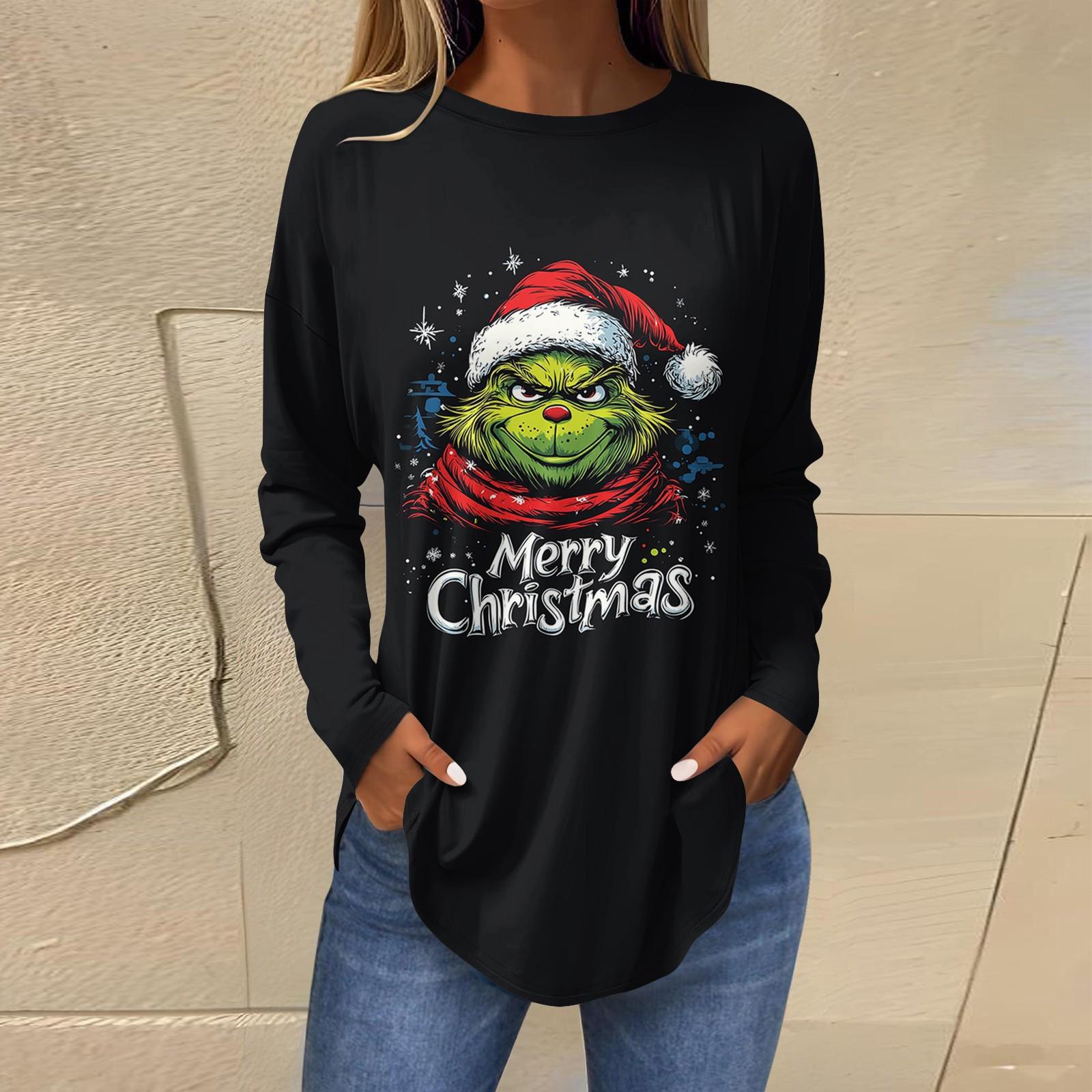 Женская свободная футболка с длинным рукавом с круглым вырезом и принтом, верхний пуловер XXL зелёный
Женская свободная футболка с длинным рукавом с круглым вырезом и принтом, верхний пуловер XXL зелёный