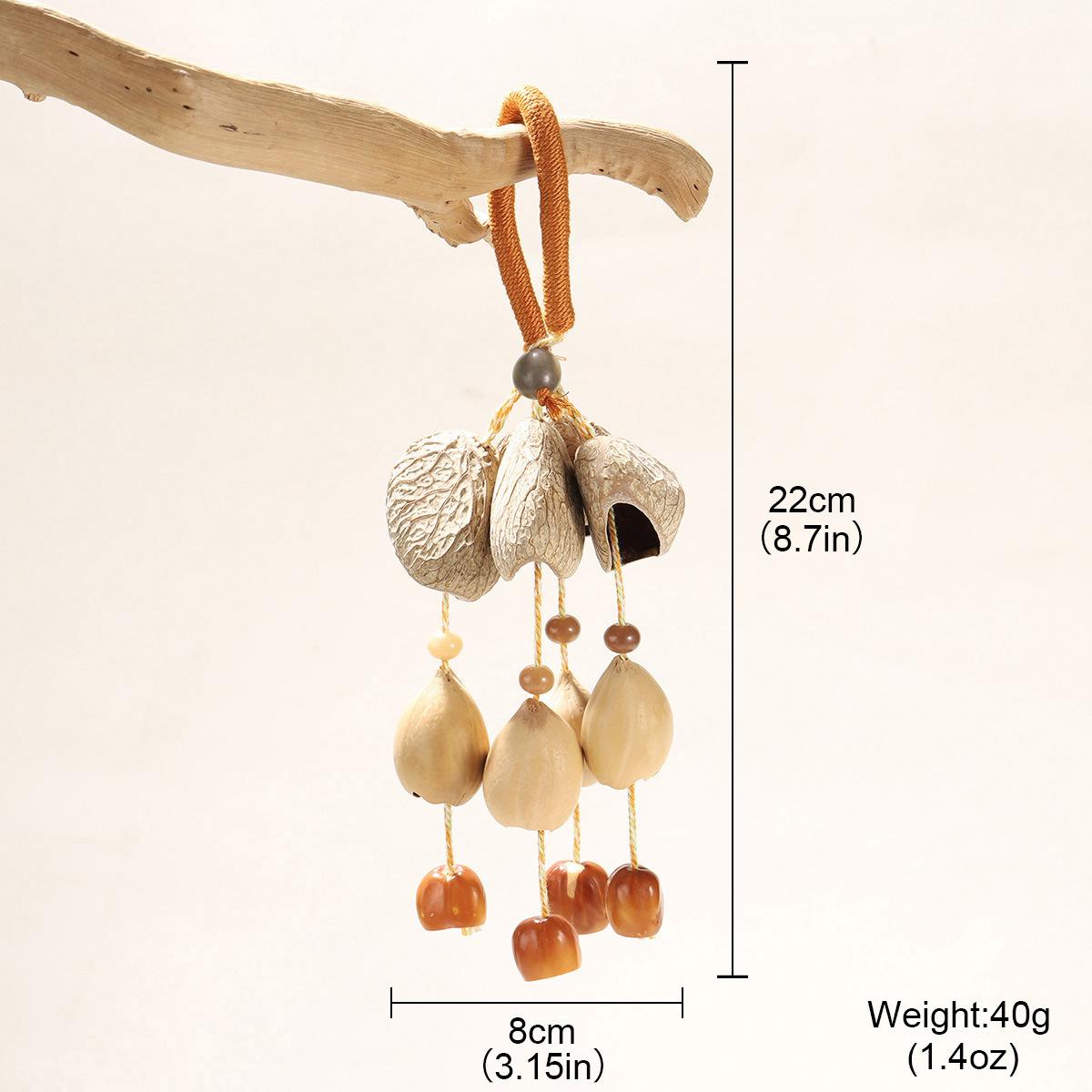 Hand crank small sound beam natural nut shell string safety bean woven wind chimes white noise healing hand woven pendant
Hand crank small sound beam natural nut shell string safety bean woven wind chimes white noise healing hand woven pendant
