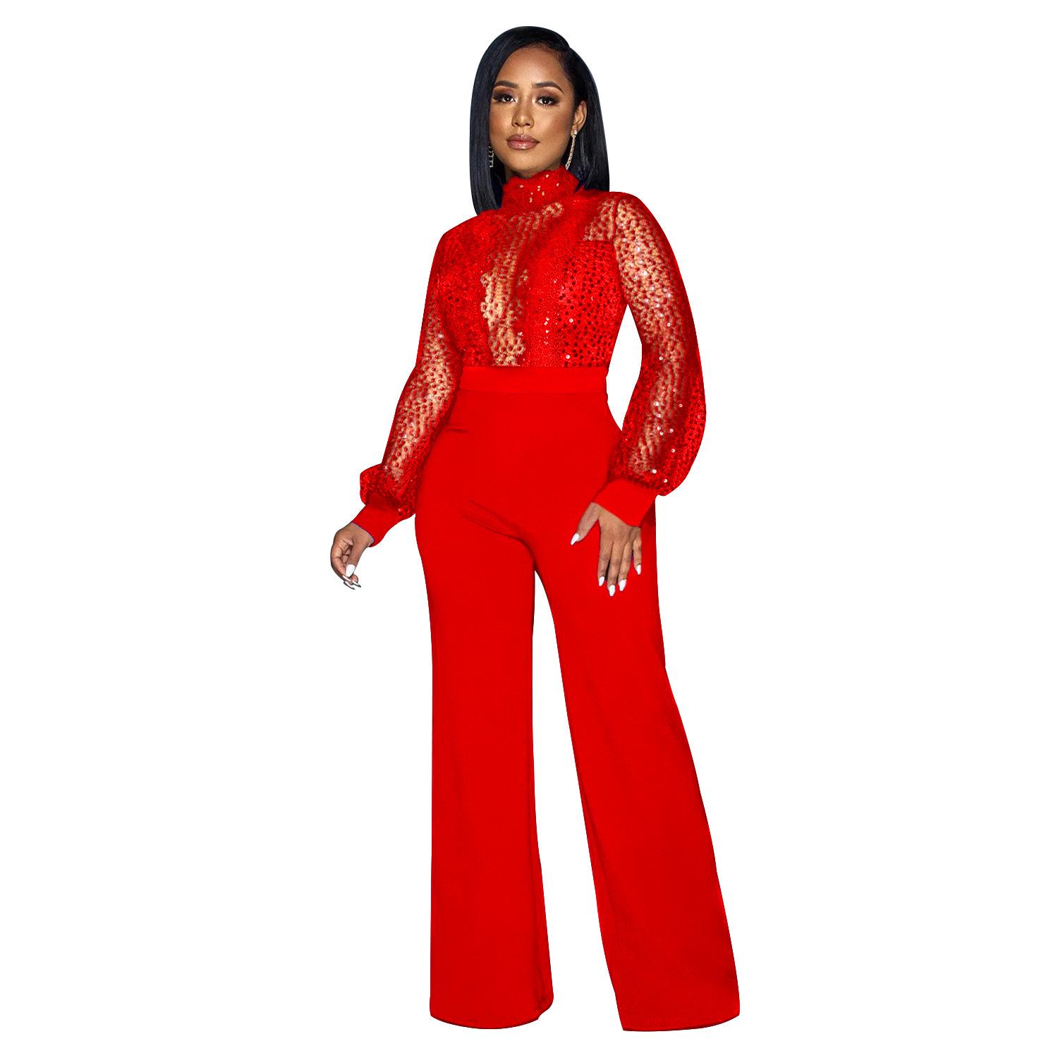 Women s European & American Fashion Hollow See-through Long Sleeve Lace-up Jumpsuit S червоний
Women s European & American Fashion Hollow See-through Long Sleeve Lace-up Jumpsuit S червоний