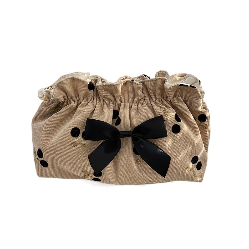 Fashion Soft Corduroy Makeup Bag Cherry Print Large Capacity Cosmetic Cases Portable Bow Storage Bags for Women чёрный
Fashion Soft Corduroy Makeup Bag Cherry Print Large Capacity Cosmetic Cases Portable Bow Storage Bags for Women чёрный