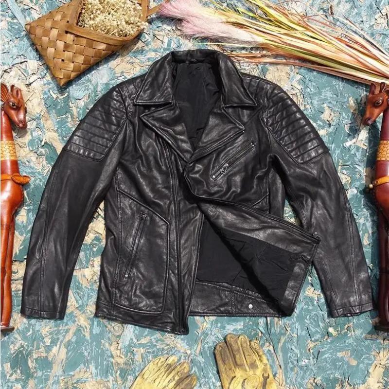 Байкерская куртка из натуральной кожи. Мягкая облегающая овчинная куртка. Модная уличная кожаная одежда, красивая L чёрный
Байкерская куртка из натуральной кожи. Мягкая облегающая овчинная куртка. Модная уличная кожаная одежда, красивая L чёрный