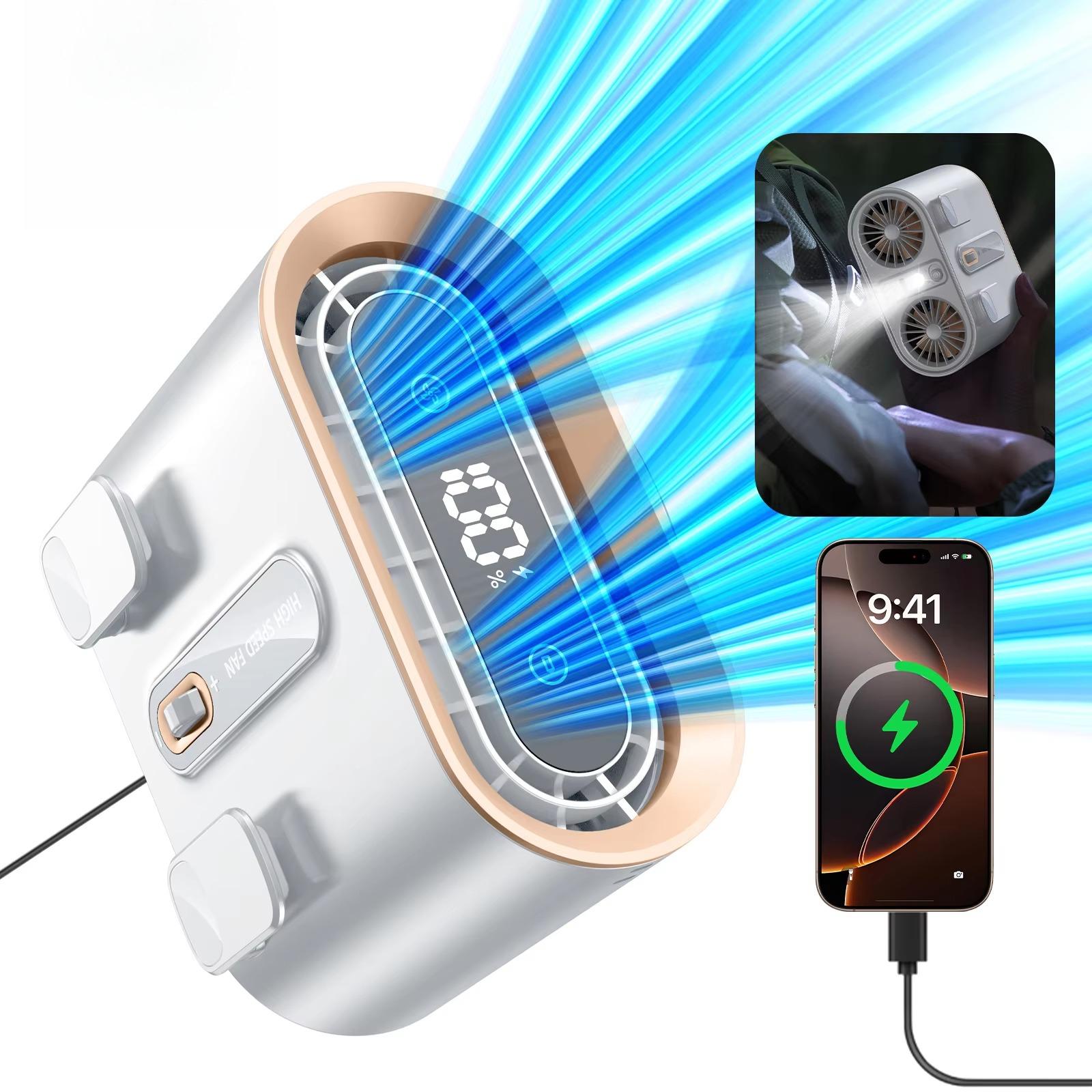 Eary Waist-hanging Fan Portable Waist-clip with Light Lanyard Rechargeable 6000mAh 100 Speeds Wind Neck-hanging Fan for Outdoor
Eary Waist-hanging Fan Portable Waist-clip with Light Lanyard Rechargeable 6000mAh 100 Speeds Wind Neck-hanging Fan for Outdoor