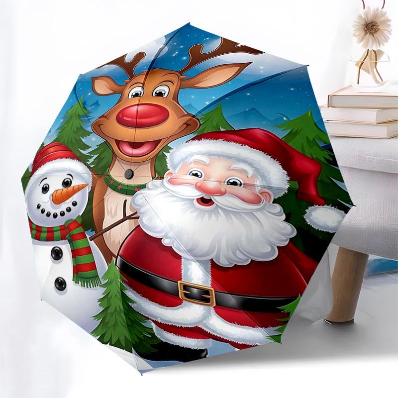 1pc Christmas Spirit Snowman, Reindeer & Santa Claus Automatic Opening Umbrella, Foldable Design with 8 Bones Iron Frame for Outdoor Use, Festive Gift
1pc Christmas Spirit Snowman, Reindeer & Santa Claus Automatic Opening Umbrella, Foldable Design with 8 Bones Iron Frame for Outdoor Use, Festive Gift
