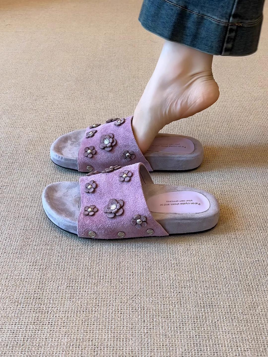 French retro wind rivet flower open-toed Birkenstocks slippers women s 2025 new one-pedal versatile comfortable sandals 40 фиолетовый
French retro wind rivet flower open-toed Birkenstocks slippers women s 2025 new one-pedal versatile comfortable sandals 40 фиолетовый