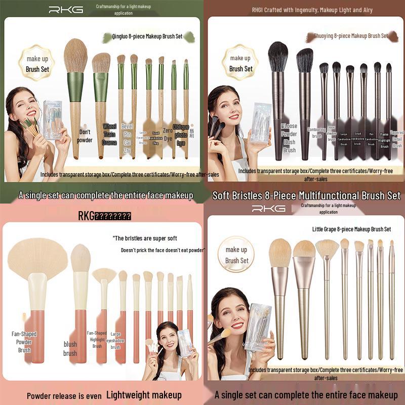 RKG Complete Makeup Brush Set: Eyeshadow & Powder Brushes, Soft Beauty Tools Collection.
RKG Complete Makeup Brush Set: Eyeshadow & Powder Brushes, Soft Beauty Tools Collection.