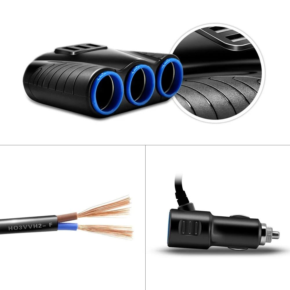 Universal 12V-24V car socket adapter car cigarette lighter socket splitter with USB charger for mobile phone accessories
Universal 12V-24V car socket adapter car cigarette lighter socket splitter with USB charger for mobile phone accessories