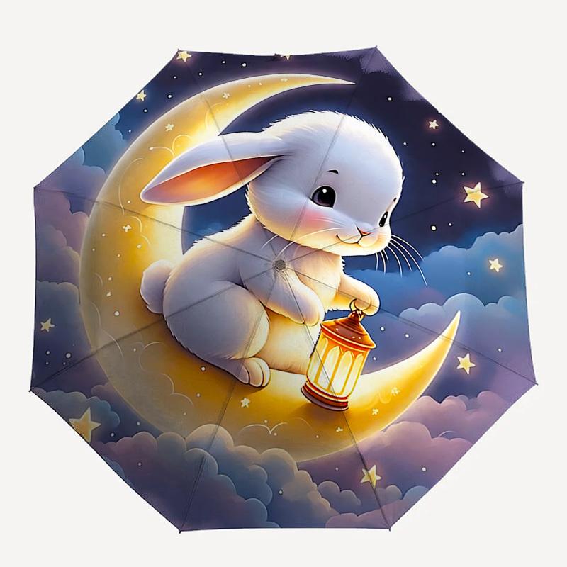 1pc rabbit moon umbrella automatic open/close, 8-Rib Durable Frame, Compact Folding Design, Ideal Birthday/Holiday Gift 1195A
1pc rabbit moon umbrella automatic open/close, 8-Rib Durable Frame, Compact Folding Design, Ideal Birthday/Holiday Gift 1195A